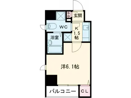 アジールコート中野坂上(1K/5階)の間取り写真