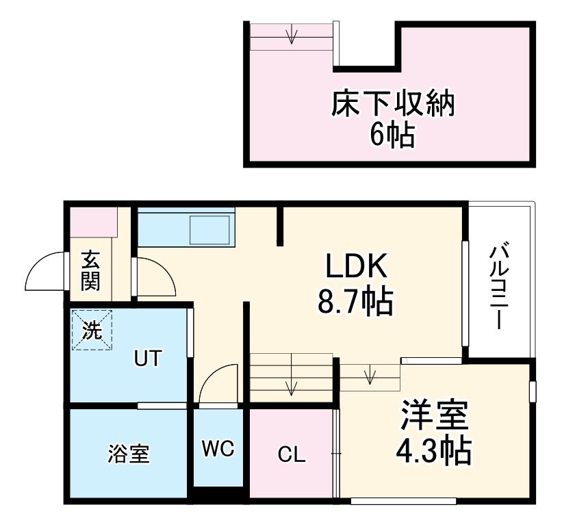 CEREJEIRA(1LDK/2階)の間取り写真