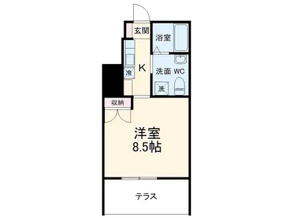 BBA-LOGE上田アパート(1K/1階)の間取り写真