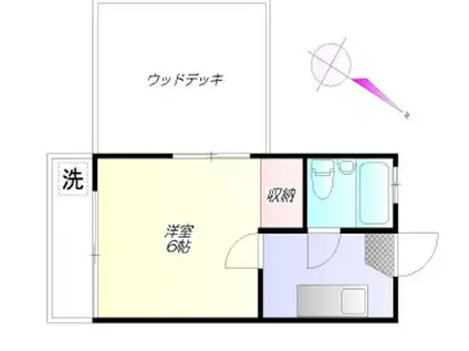 リッツハイツ(1K/3階)の間取り写真