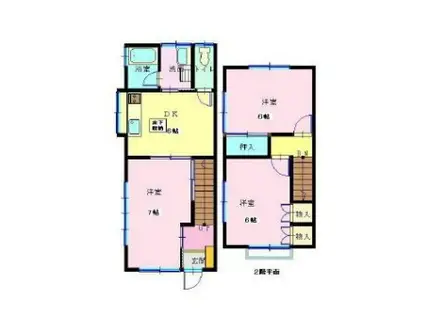 タウンハウスたかや(3DK)の間取り写真