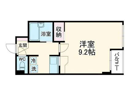 シャトレ・カルム(1K/1階)の間取り写真