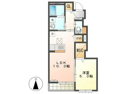 リバテンハイツ(1LDK/1階)の間取り写真