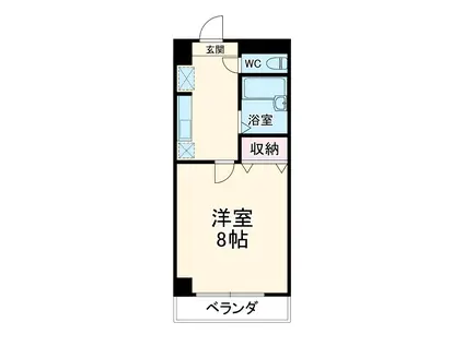 フェニックス堀川Ⅱ(1K/6階)の間取り写真