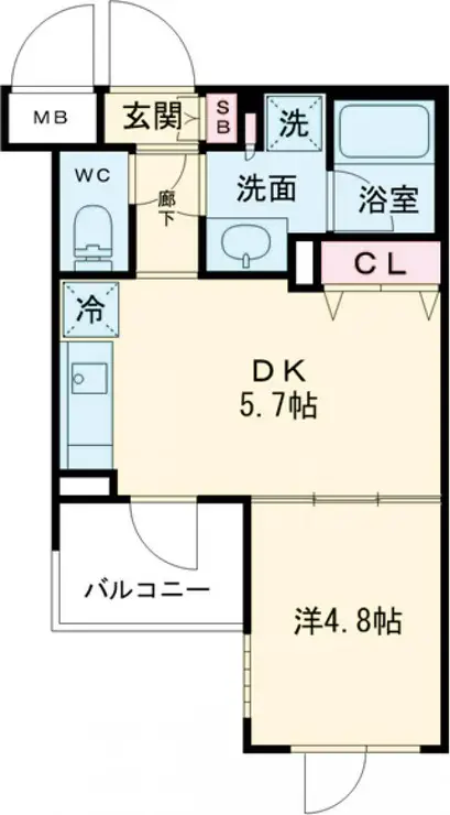 ZOOM中野坂上 2階階 間取り