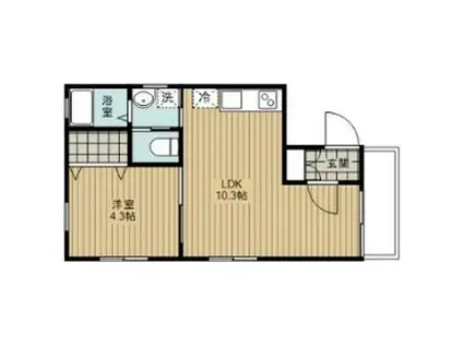 N HOUSE(1LDK/2階)の間取り写真