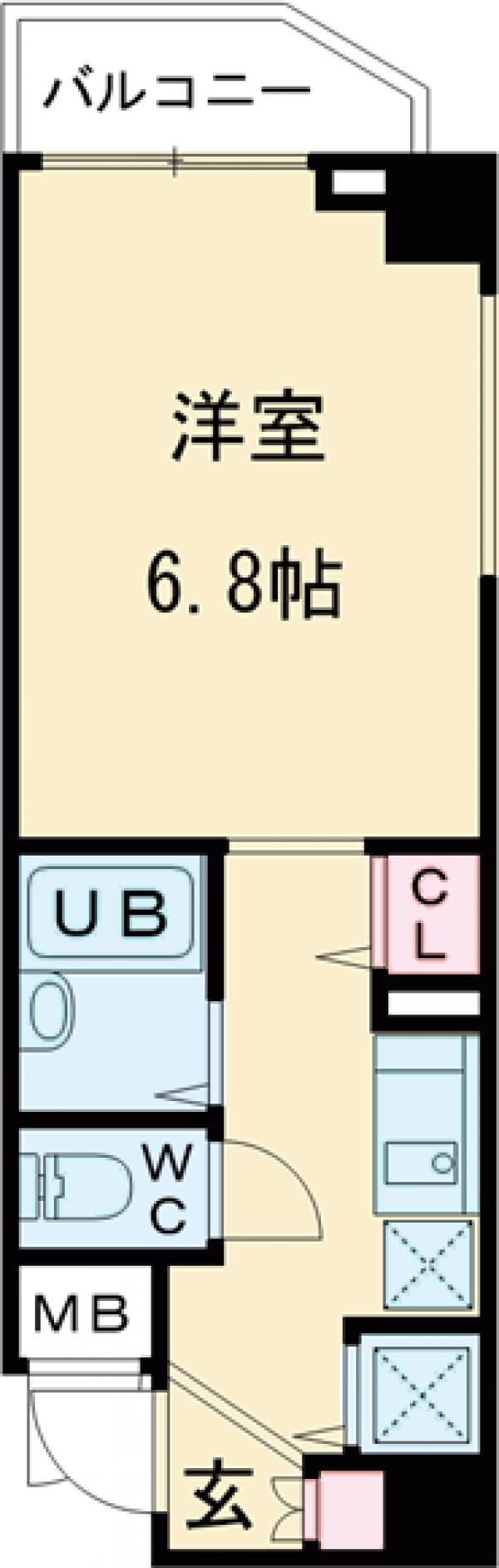 HF東中野レジデンス(1K/7階)の間取り写真