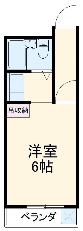ハイツ梅田(1K/2階)の間取り写真