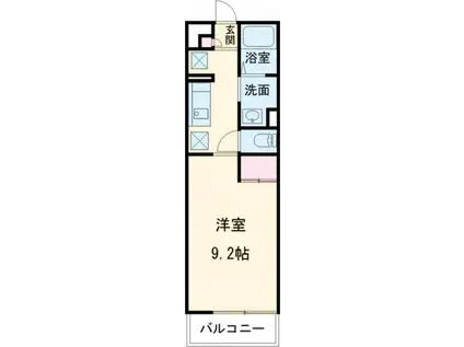 リブリ・平安通(1K/3階)の間取り写真