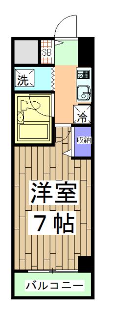 パラドール西院PARTⅡ(1K/5階)の間取り写真