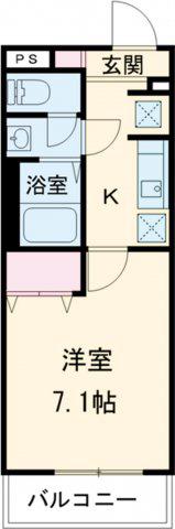 リブリ志賀本通(1K/1階)の間取り写真
