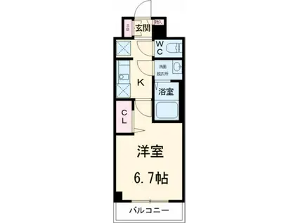 プレサンス大曽根駅前ファースト(1K/14階)の間取り写真