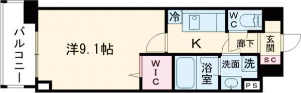 NS PARK RESIDENCE 高田馬場(1K/2階)の間取り写真