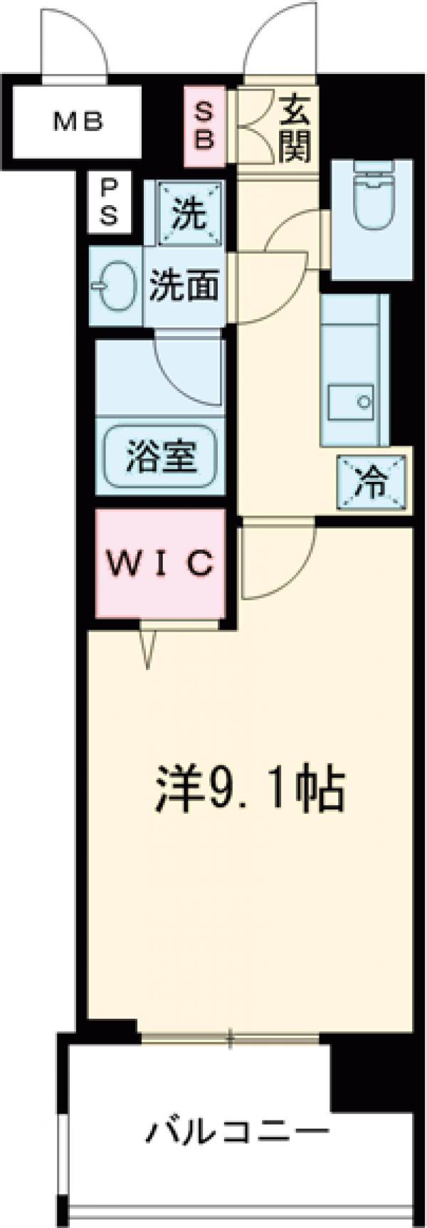 NS PARK RESIDENCE 高田馬場(1K/7階)の間取り写真