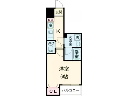 RISE NAKANOーMATSUGAO(1K/5階)の間取り写真