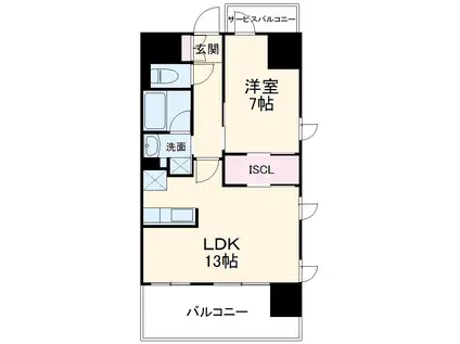 GRAND ESPOIR IZUMI(1LDK/4階)の間取り写真