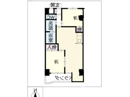 レジデンス岸野Ⅰ(2LDK/2階)の間取り写真