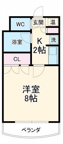 パインクレスト萩野(1K/7階)の間取り写真
