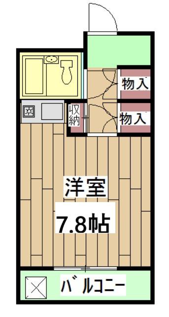 プロスパーズD・C(ワンルーム/3階)の間取り写真