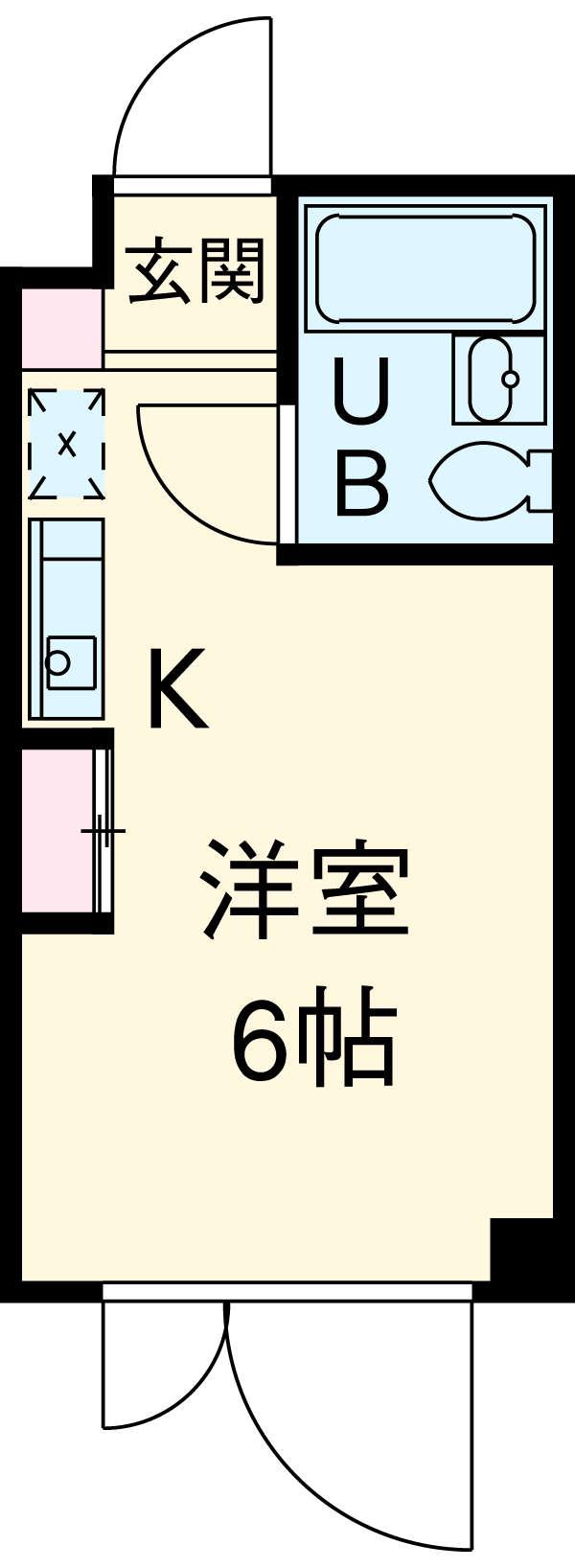 メゾンG.PRO(ワンルーム/3階)の間取り写真
