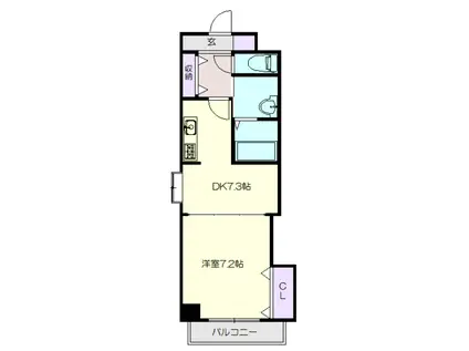 ARSA上飯田(1DK/3階)の間取り写真