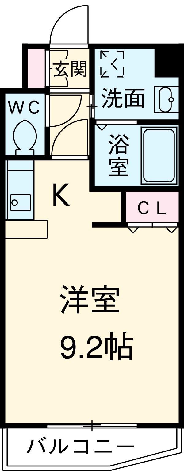 リバーブランシェ(ワンルーム/3階)の間取り写真