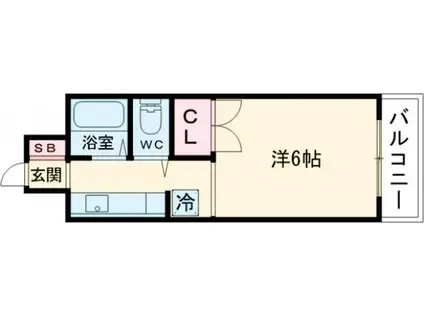 パラドール円町(ワンルーム/3階)の間取り写真