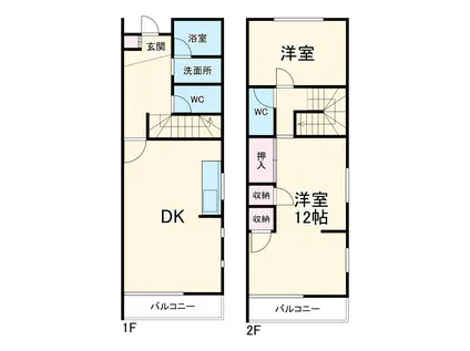 第２楠タウンハウス(2LDK)の間取り写真
