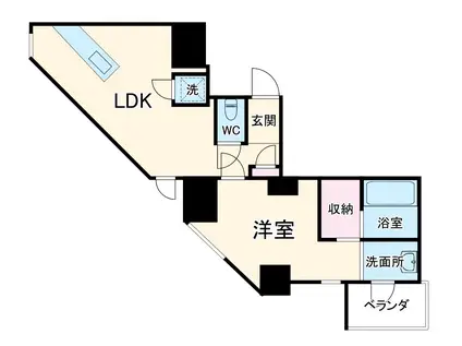 SK BUILDING-501(1LDK/8階)の間取り写真
