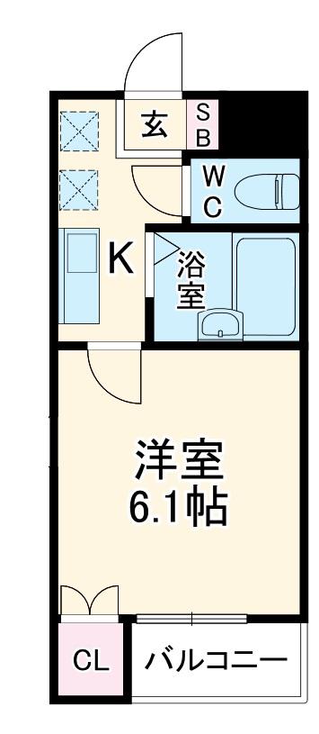 クレイドル・アラキ(1K/2階)の間取り写真