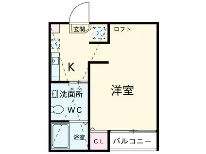 ファンタジアン名駅西(1K/1階)の間取り写真