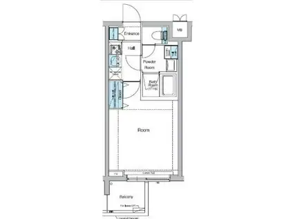 マキシヴ中野(1K/2階)の間取り写真