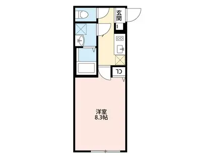 アンジェ(1K/3階)の間取り写真