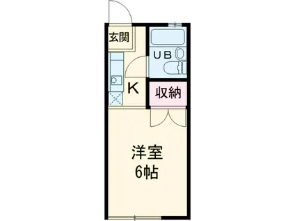 サンライズハイツ(1K/1階)の間取り写真