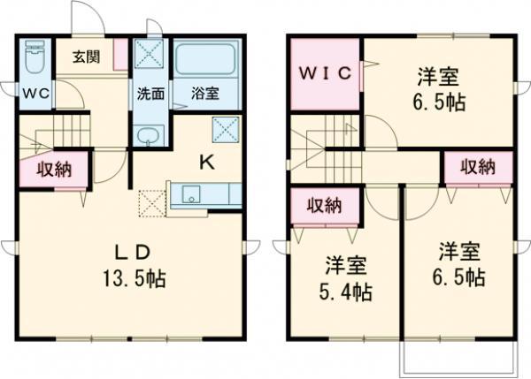 両毛線 伊勢崎駅 徒歩23分 2階建 築11年(3LDK)の間取り写真