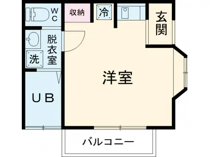 マインドハイム恭和(ワンルーム/1階)の間取り写真