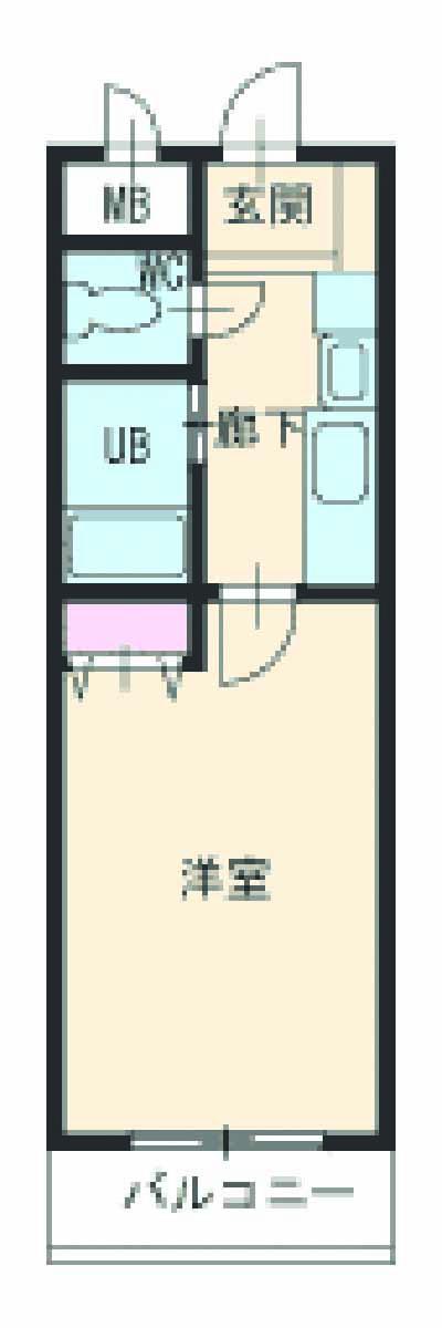 プリミエール八田Ⅲ(1K/3階)の間取り写真