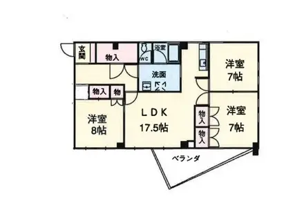 PAPYRUS(3SLDK/3階)の間取り写真
