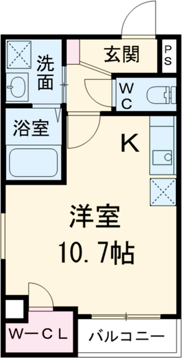 REX2茶屋ケ坂(ワンルーム/3階)の間取り写真