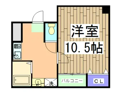 エイジ炳成(1K/3階)の間取り写真