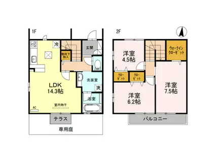 ロイヤル　コントラーダ(3LDK)の間取り写真