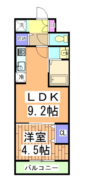 AーMON壬生高樋(1LDK/1階)の間取り写真
