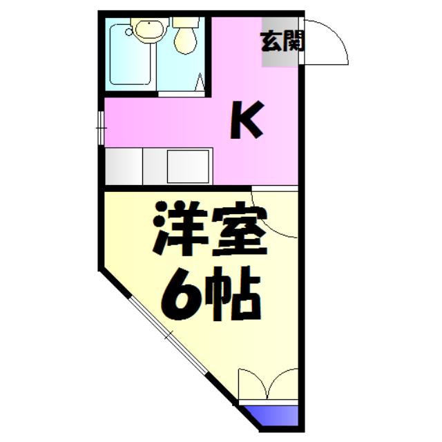 金澤ビル(ワンルーム/4階)の間取り写真