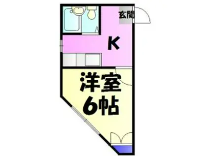 金澤ビル(ワンルーム/5階)の間取り写真