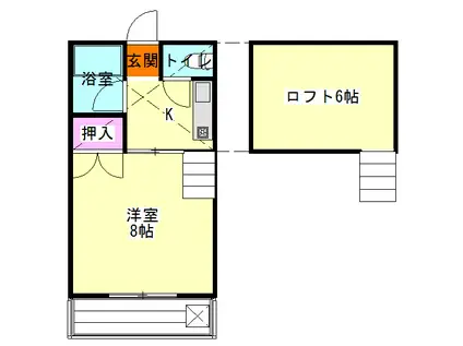 ミキパレス(1K/2階)の間取り写真