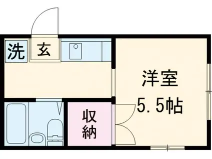 コテージマリン(1K/2階)の間取り写真