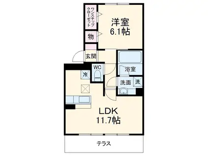 メゾン ド リベルテⅡ(1LDK/3階)の間取り写真