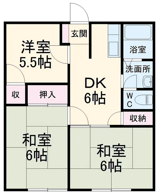 中島ハイツ 2階階 間取り