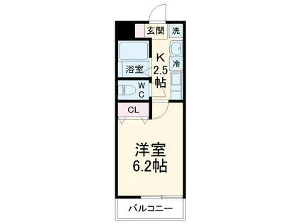 キャメル草加吉町2丁目Ⅱ(1K/3階)の間取り写真