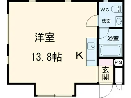 ティノチッタ イースト(ワンルーム/1階)の間取り写真